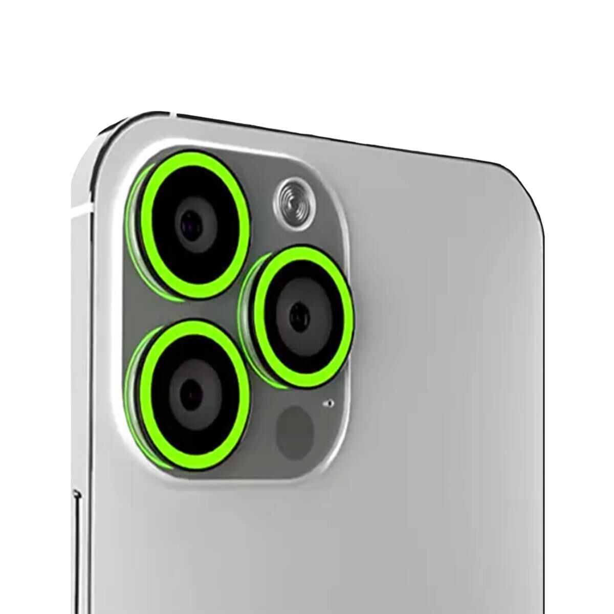 Binano Iphone 13 Pro/13 Pro Max Fosforlu Açık Yeşil Kamera Koruyucu