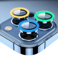 Binano Iphone 13 Pro/13 Pro Max Fosforlu Açık Yeşil Kamera Koruyucu