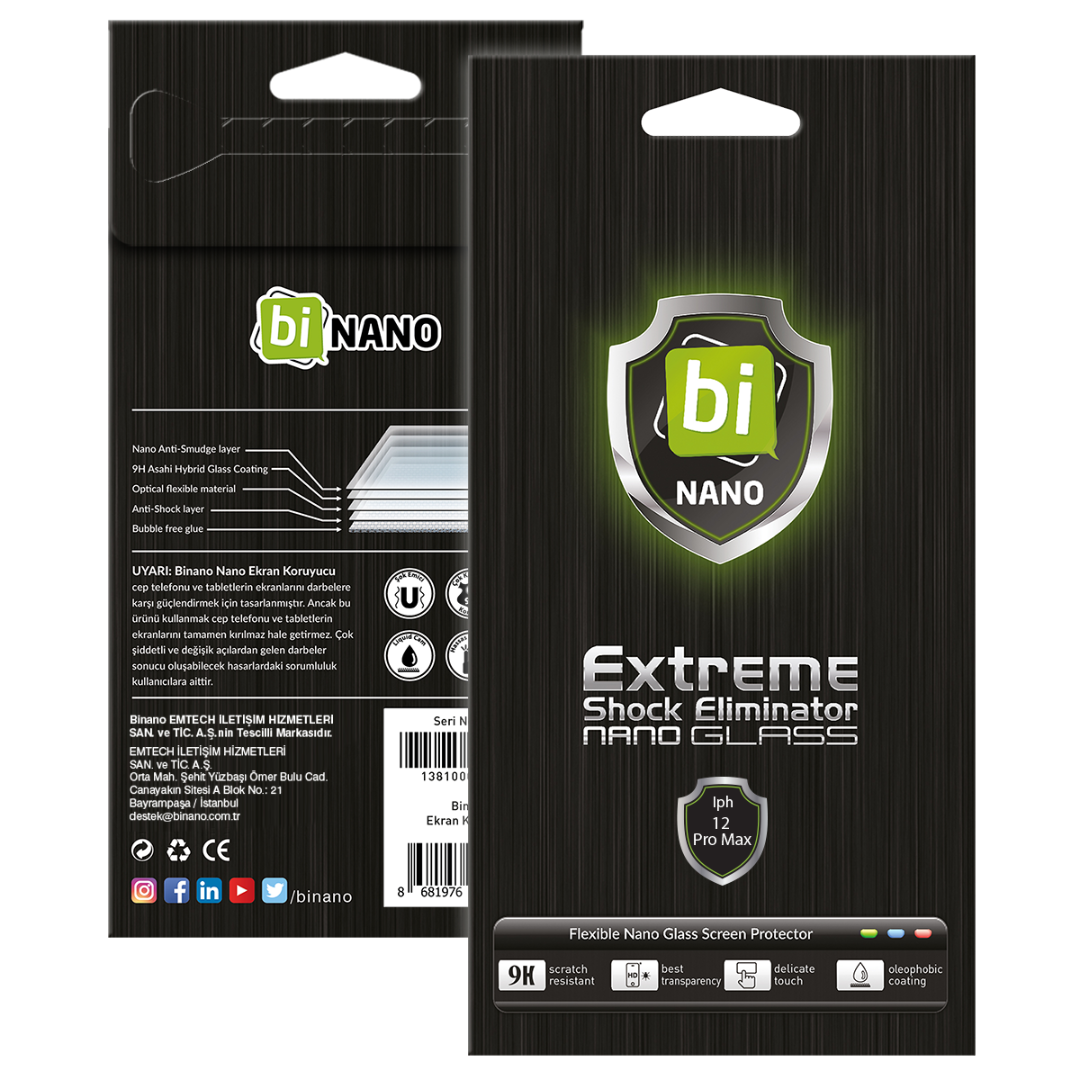 BİNANO EXTREME IPHONE 12 PRO MAX NANO EKRAN KORUYUCU