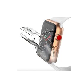 BİNANO APPLE WATCH 45MM SİLİKON KASA VE EKRAN KORUYUCU ŞEFFAF