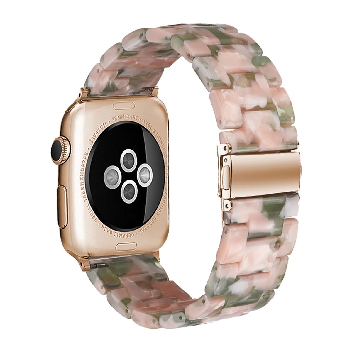 E2M Apple Watch 38-40mm KRD-25 Resin Pudra Kordon