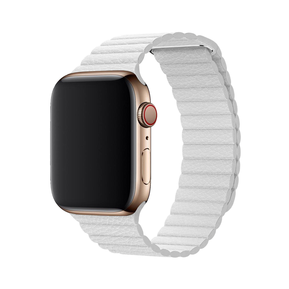 E2M APPLE WATCH 42-44MM KRD-06 DERİ BÜKME BEYAZ KORDON