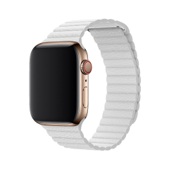 E2M APPLE WATCH 42-44MM KRD-06 DERİ BÜKME BEYAZ KORDON