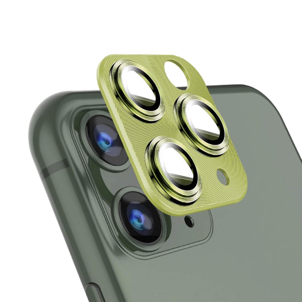 BİNANO IPHONE 11/12 MİNİ 360 METAL AÇIK YEŞİL CAMERA KORUYUCU