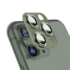 BİNANO IPHONE 11/12 MİNİ 360 METAL KOYU YEŞİL CAMERA KORUYUCU