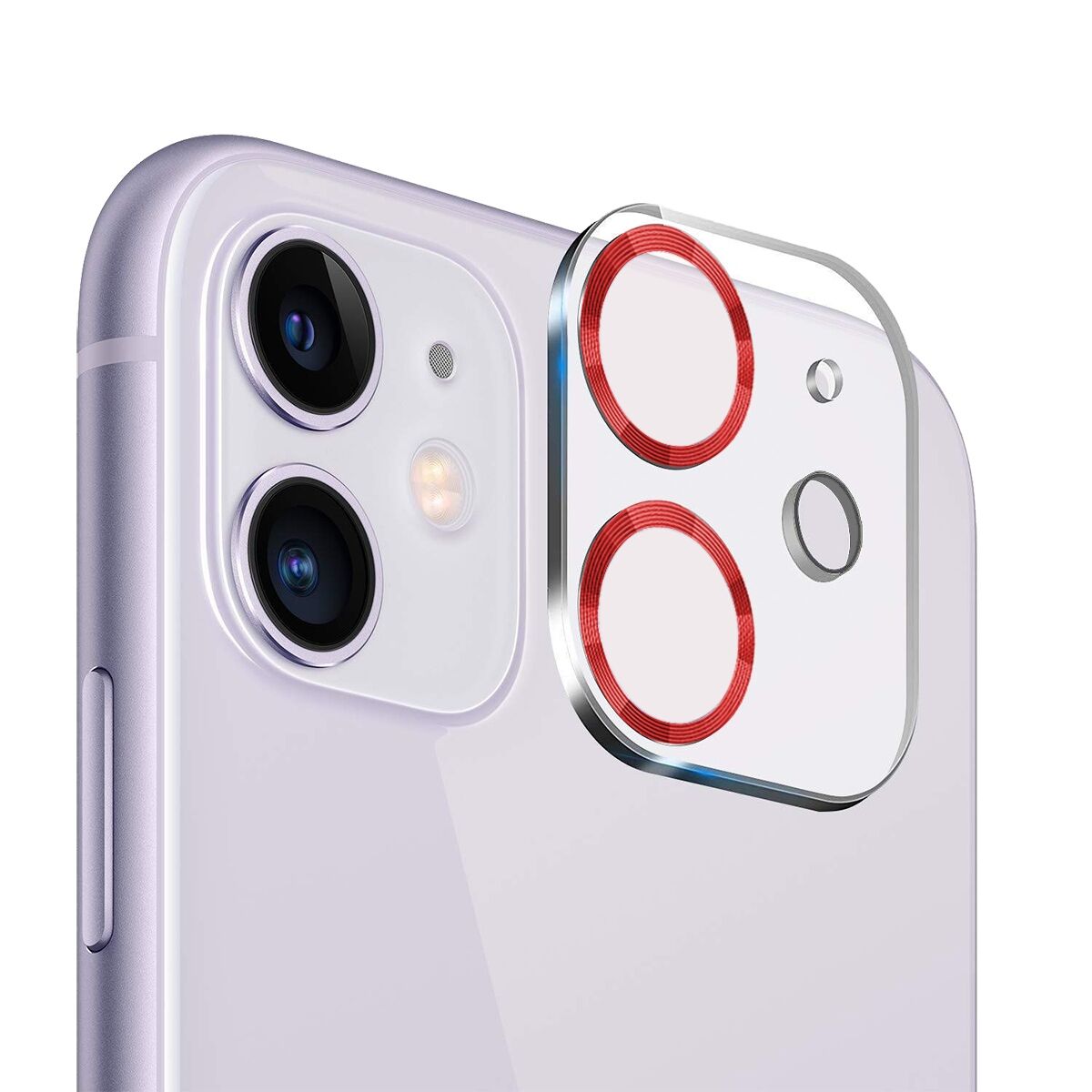 BİNANO IPHONE 11/12 MİNİ 3D PRO KIRMIZI CAMERA KOR