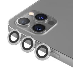 BİNANO METAL RİNG IPHONE 12 PRO MAX KAMERA KORUYUCU SİLVER