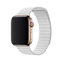 E2M APPLE WATCH 38-40MM KRD-06 DERİ BÜKME BEYAZ KORDON