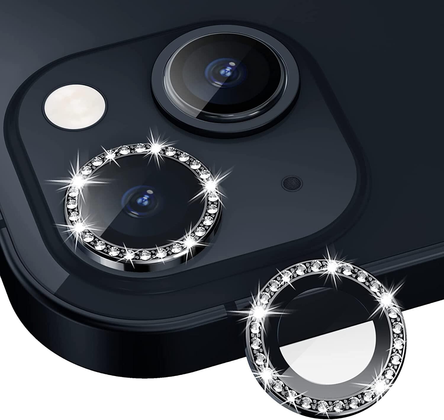 Binano Iphone 13 Pro/13 Pro Max Taşlı Siyah Kamera Koruyucu