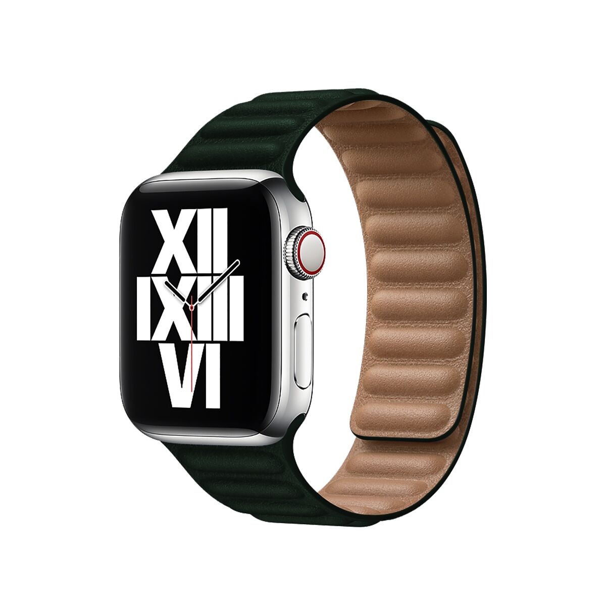 E2M Apple Watch 42-44-45-46-49mm KRD-14 Deri Yeşil Kordon