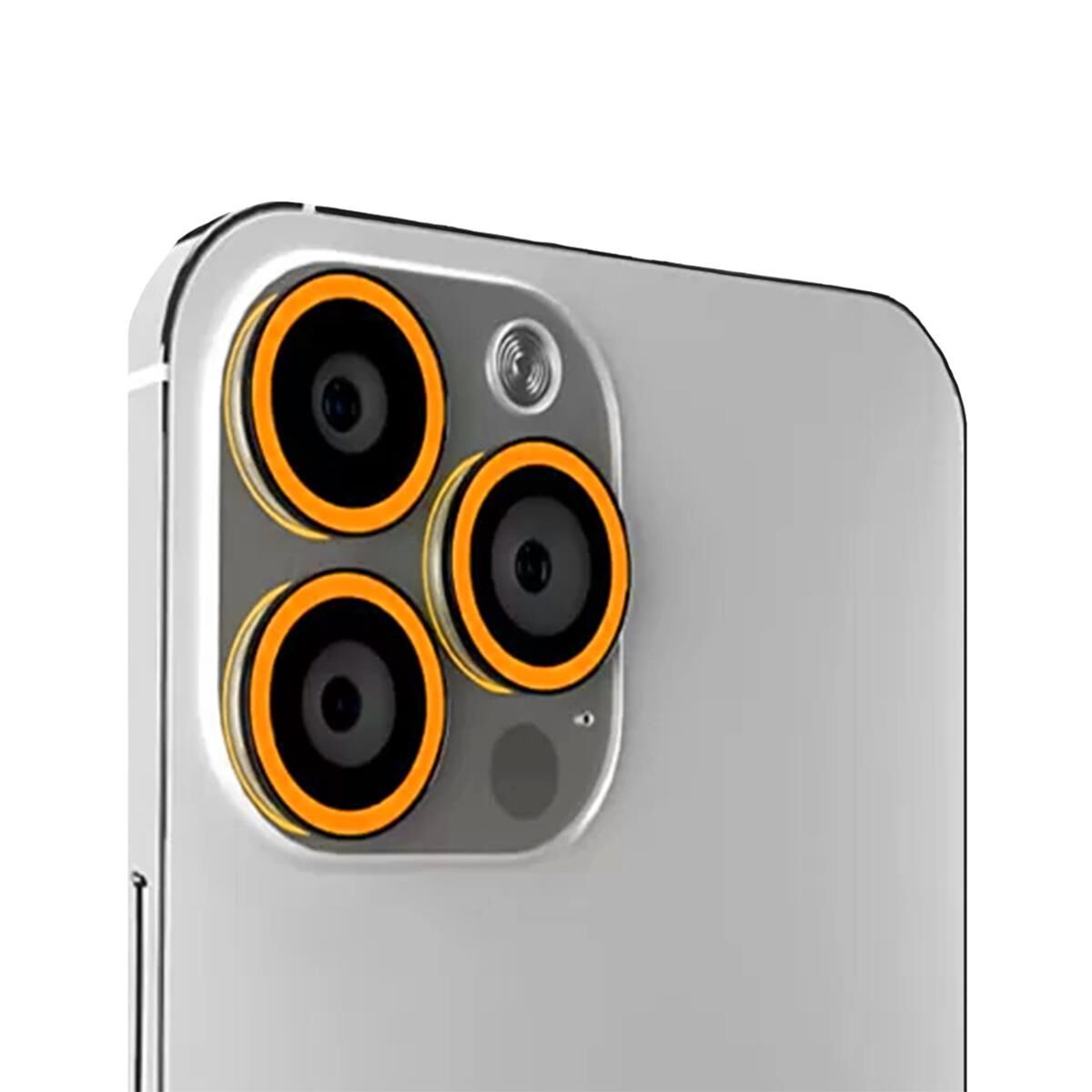 Binano Iphone 13 Pro/13 Pro Max Fosforlu Turuncu Kamera Koruyucu