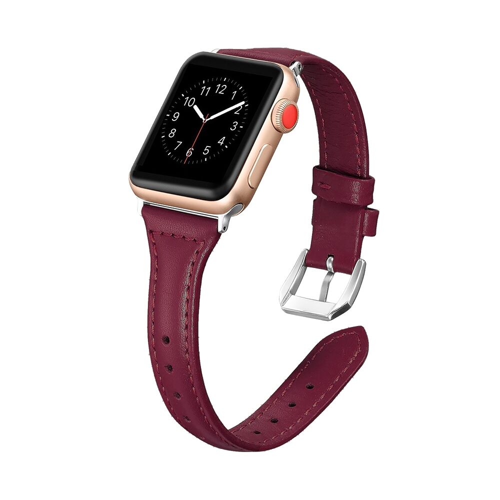 E2M Apple Watch 38-40mm KRD-13 Deri Bordo Kordon