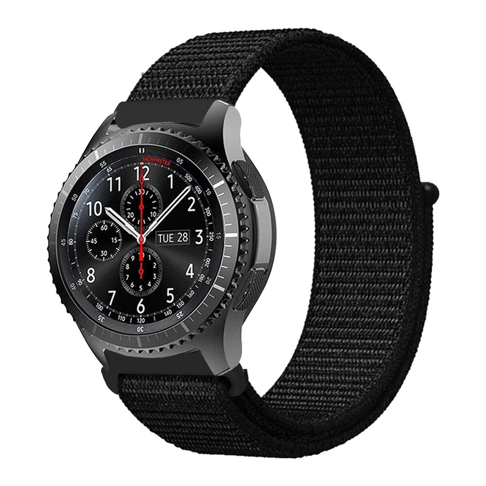 E2M Samsung Watch 22mm KRD-03 Hasır Kordon Siyah
