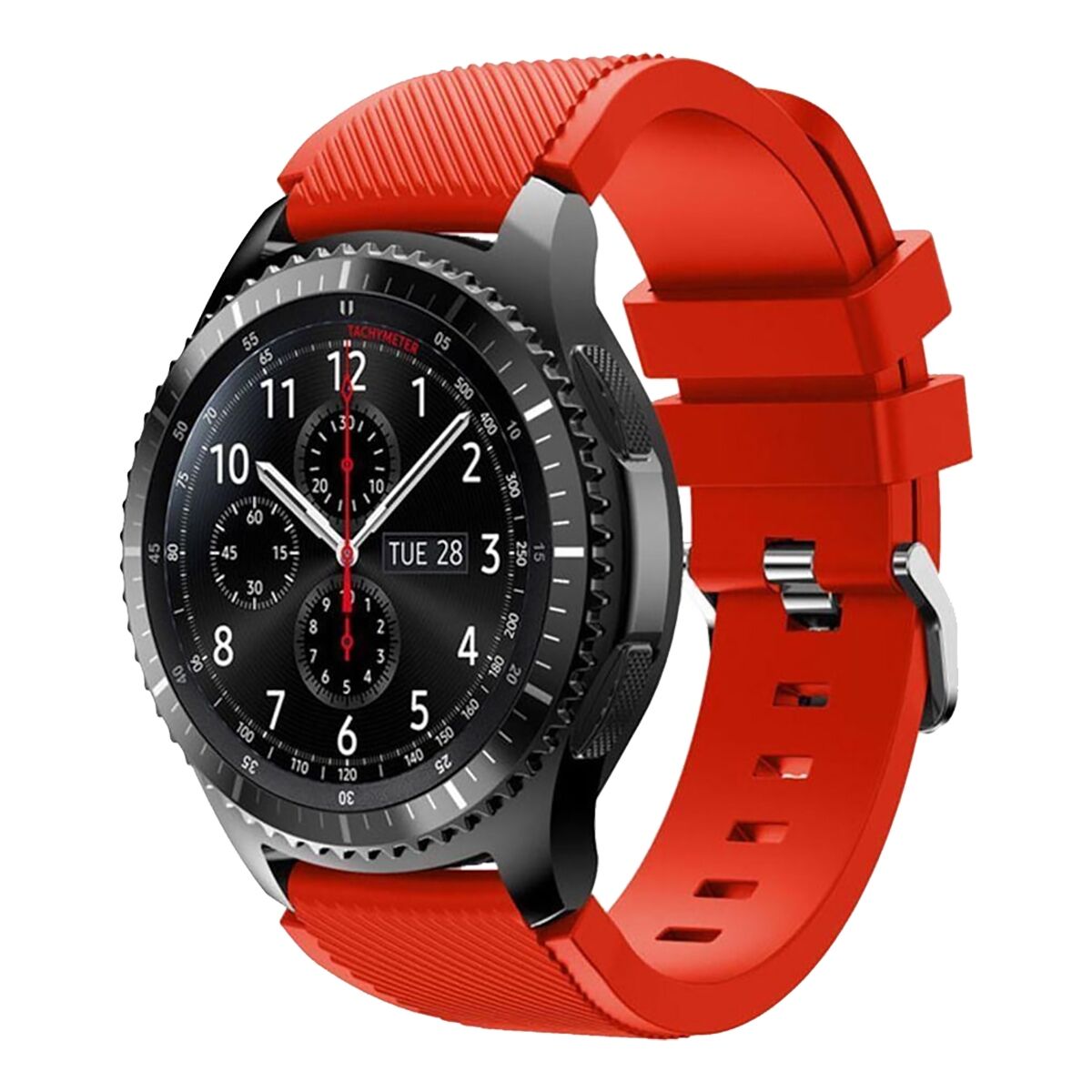 E2M HUAWEI WATCH 20MM KRD-12 FRONTİER SİLİKON KIRMIZI KORDON