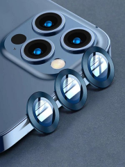 BİNANO METAL RİNG IPHONE 12 PRO MAX KAMERA KORUYUCU DENİZ MAVİSİ