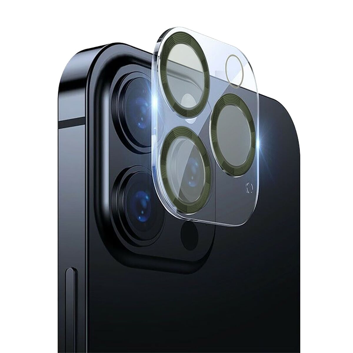 BİNANO IPHONE 12 PRO MAX 3D PRO KOYU YEŞİL CAMERA