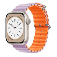 E2M APPLE WATCH 42-44-45-46-49MM KRD-28 OCEAN ÇİFT RENKLİ LİLA KORDON