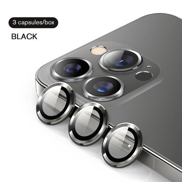 BİNANO METAL RİNG IPHONE 12 PRO KAMERA KORUYUCU SİYAH