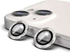 Binano Metal Ring Iphone 13/13 Mini Silver Kamera Koruyucu