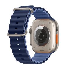 E2M APPLE WATCH 42-44-45-46-49MM KRD-28 OCEAN ÇİFT RENKLİ LACİVERT KORDON