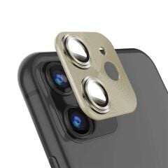 BİNANO IPHONE 11 PRO/11 PRO MAX 360 METAL RETRO GOLD CAMERA KORUYUCU