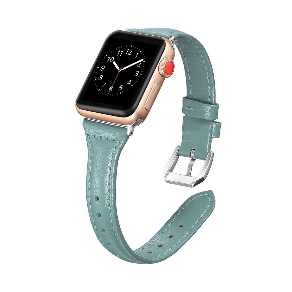 E2M Apple Watch 38-40mm KRD-13 Deri Turkuaz Kordon