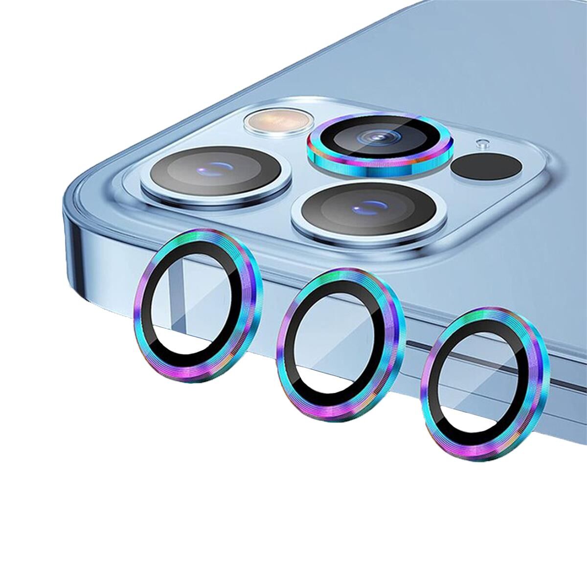 BİNANO METAL RİNG IPHONE 14 PRO/14 PRO MAX GÖKKUŞAĞI KAMERA KORUYUCU