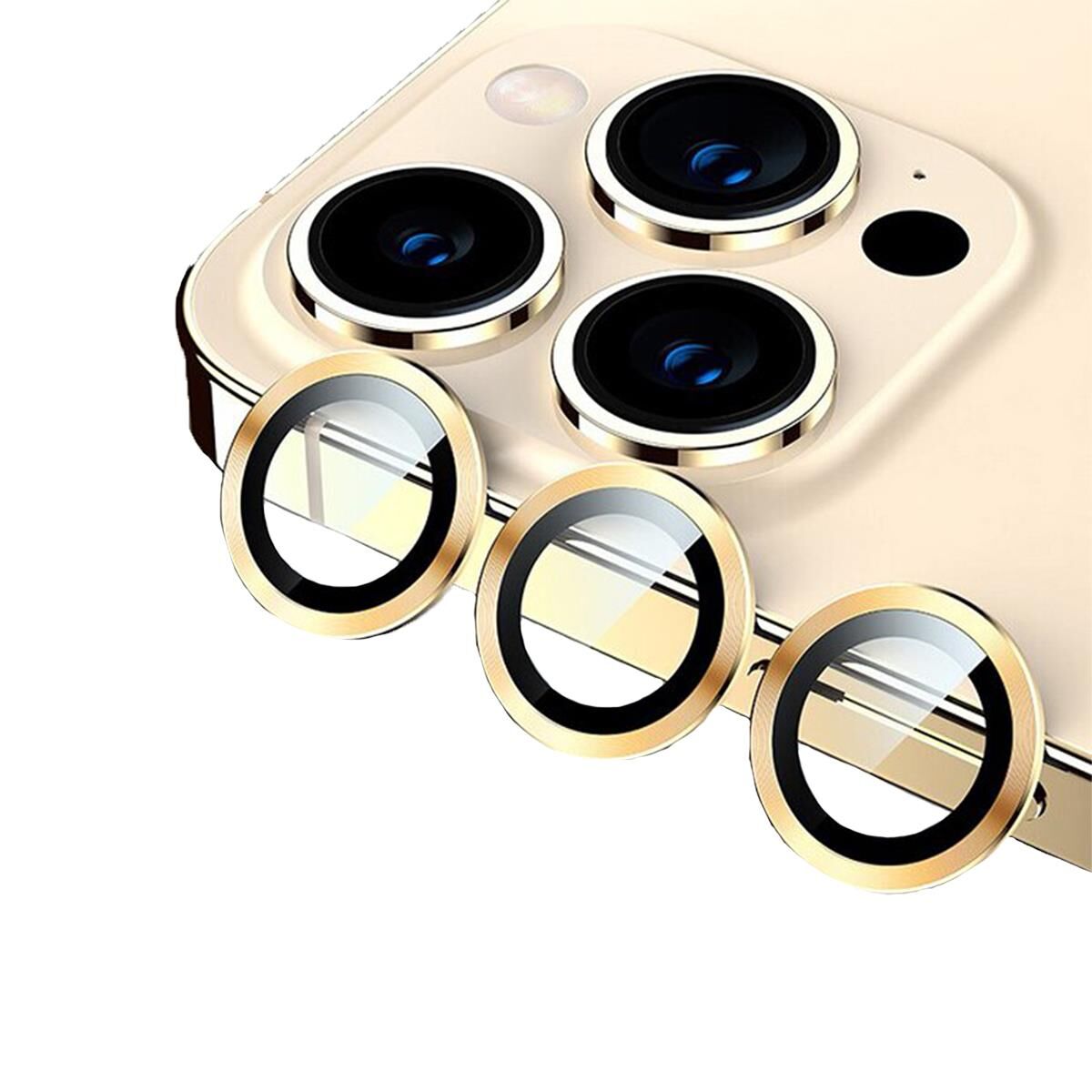 BİNANO METAL RİNG IPHONE 14 PRO/14 PRO MAX GOLD KAMERA KORUYUCU