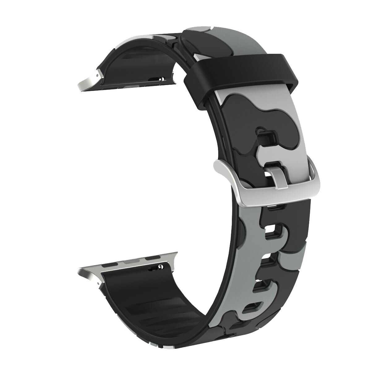 E2M Apple Watch 38-40-41mm KRD-24 Kamuflaj Gri Kordon