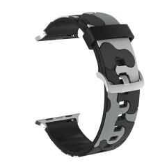 E2M Apple Watch 38-40-41mm KRD-24 Kamuflaj Gri Kordon