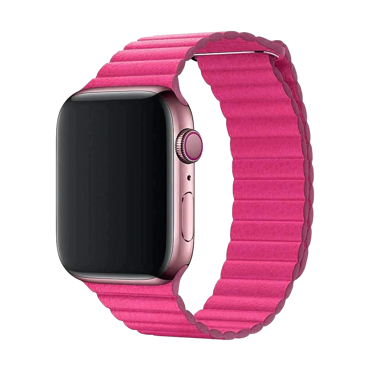 E2M APPLE WATCH 38-40MM KRD-06 DERİ BÜKME PEMBE KORDON