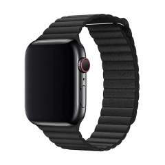 E2M APPLE WATCH 42-44MM KRD-06 DERİ BÜKME SİYAH KORDON