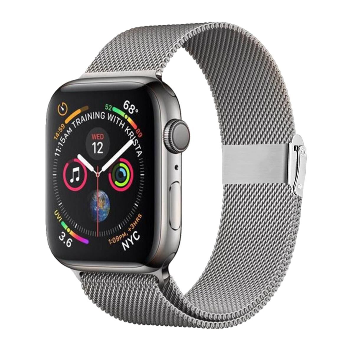 E2M APPLE WATCH 42-44-45-46-49MM KRD-31 METAL GÜMÜŞ KORDON