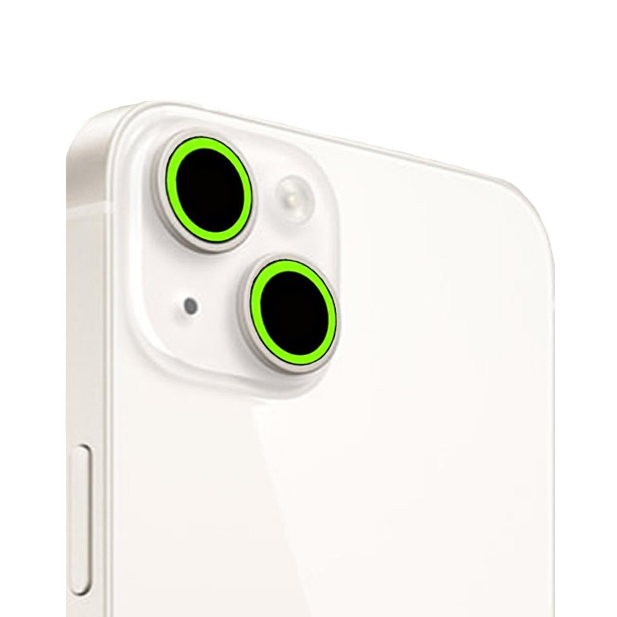 Binano Iphone 13/13 Mini Fosforlu Açık Yeşil Kamera Koruyucu