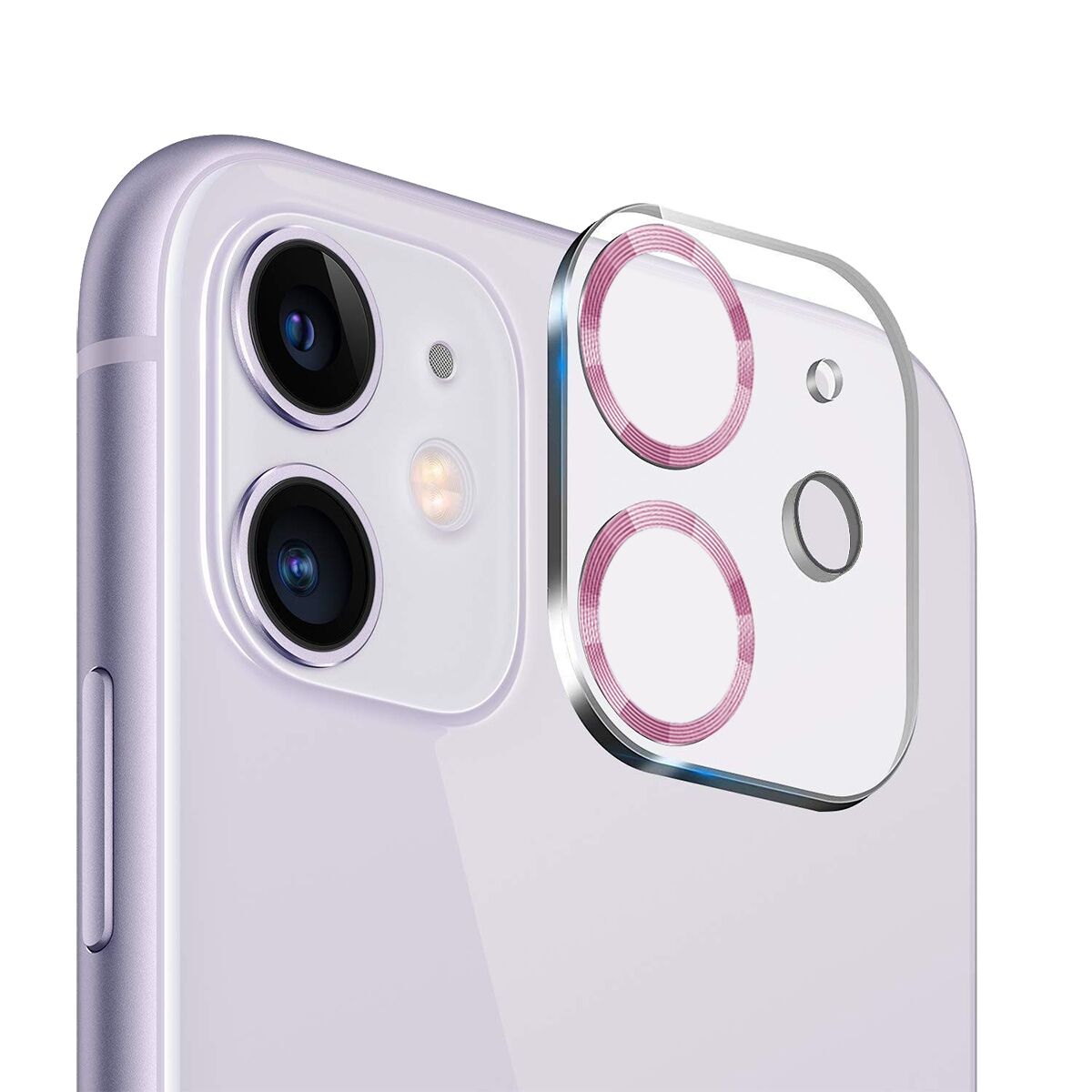 BİNANO IPHONE 11/12 MİNİ 3D PRO PEMBE CAMERA KORUYUCU