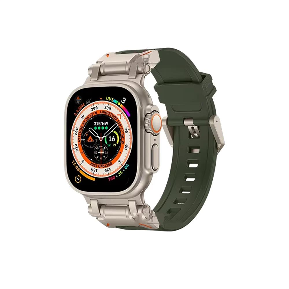 E2M APPLE WATCH 42-44-45-46-49MM KRD-32 DERİ KORDON YEŞİL