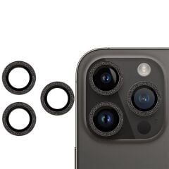 BİNANO IPHONE 12 PRO DIAMOND SİYAH CAMERA KORUYUCU