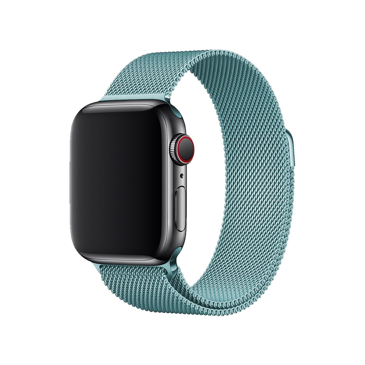 E2M Apple Watch 42-44mm KRD-01 Metal Hasır Açık Mavi Kordon