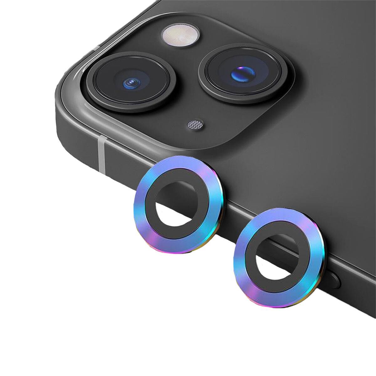 BİNANO METAL RİNG IPHONE 14/14 PLUS GÖKKUŞAĞI KAMERA KORUYUCU