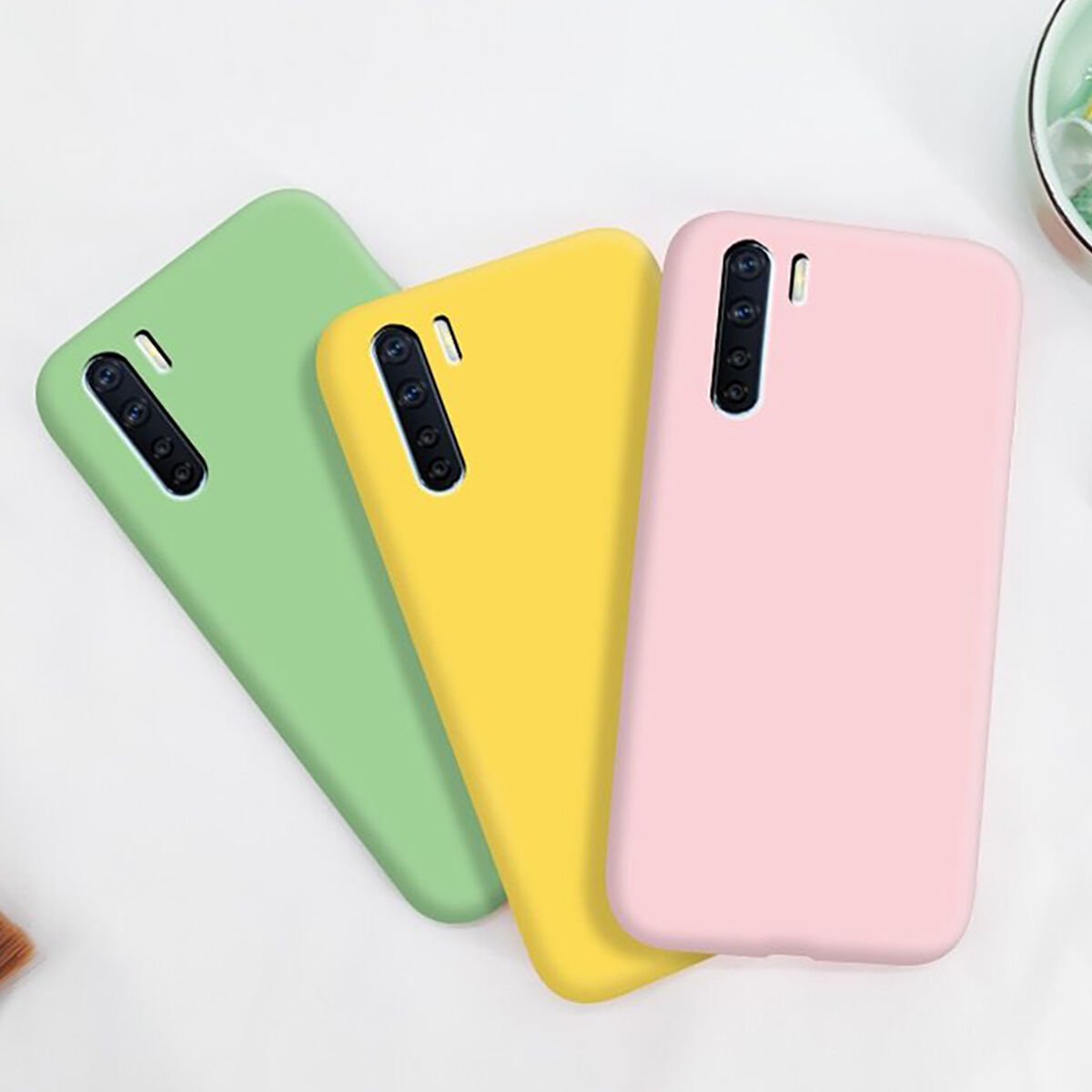 BİKAPAK ECO SENSE OPPO A91 PEMBE KAPAK