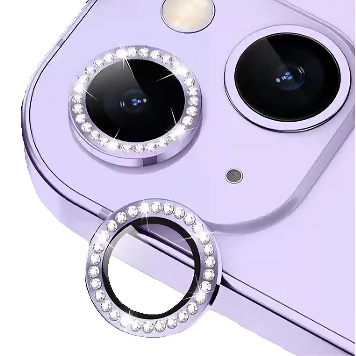 BİNANO IPHONE 14/14 PLUS TAŞLI MOR KAMERA KORUYUCU