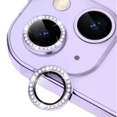 BİNANO IPHONE 14/14 PLUS TAŞLI MOR KAMERA KORUYUCU