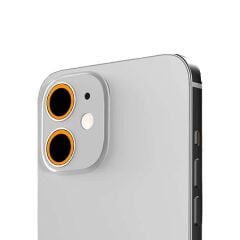 Binano Iphone 11/12/12 Mini Fosforlu Turuncu Kamera Koruyucu