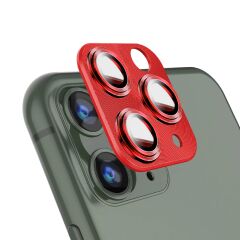 BİNANO IPHONE 11/12 MİNİ 360 METAL KIRMIZI CAMERA KORUYUCU