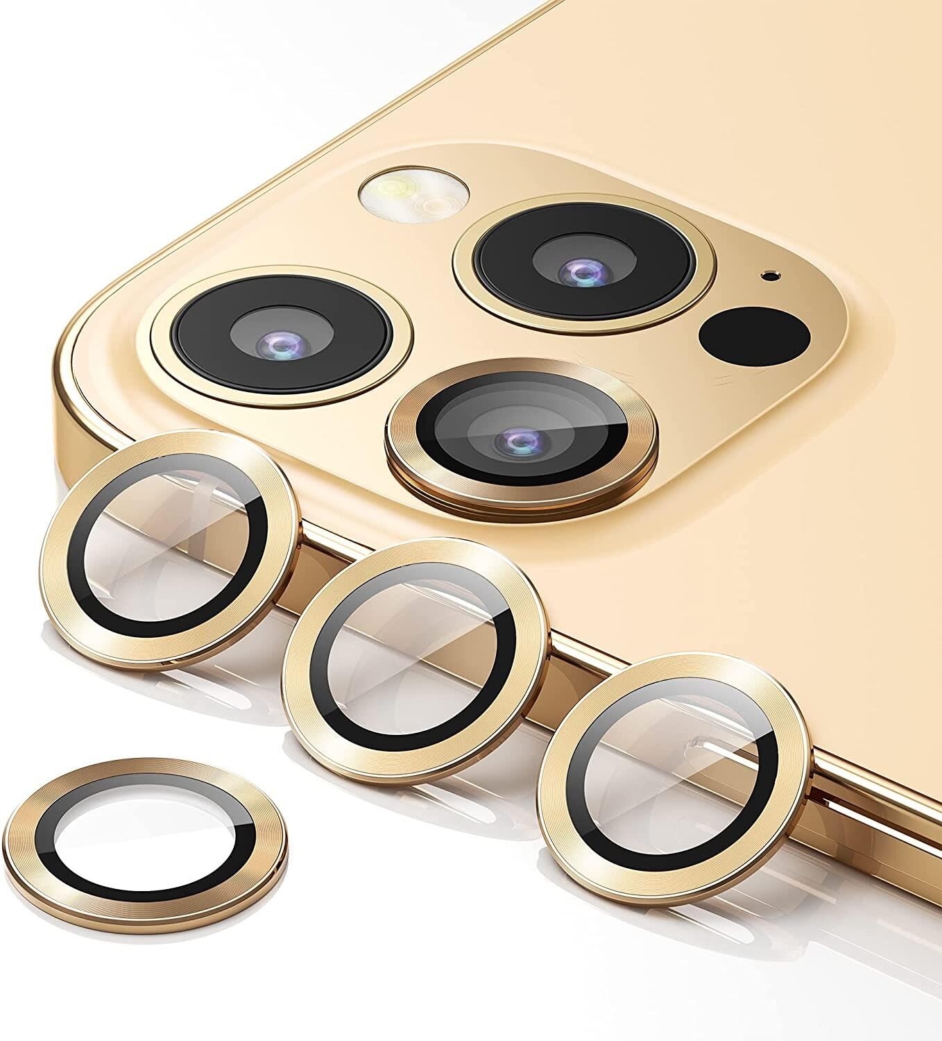 BİNANO METAL RİNG IPHONE 12 PRO KAMERA KORUYUCU GOLD