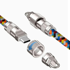 E2M BOYUN KABLO TYPE-C TO TYPE-C 120CM DATA KABLOSU RENKLİ