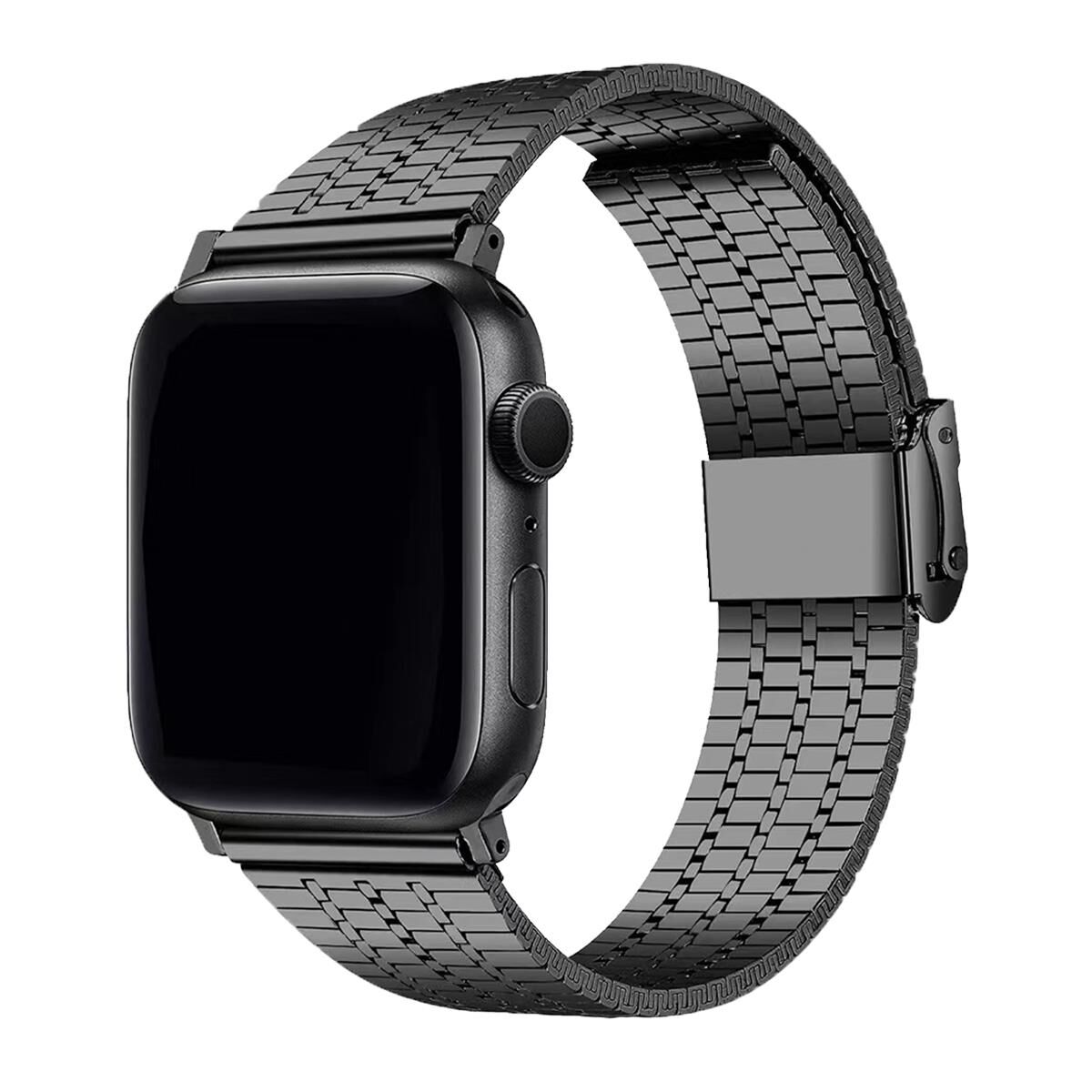 E2M APPLE WATCH 42-44-45-46-49MM KRD-29 METAL SİYAH KORDON