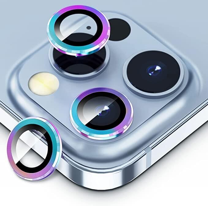 Binano Metal Ring Iphone 11 Pro/11 Pro Max Gökkuşağı Kamera Koruyucu