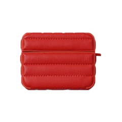 E2M AIRPODS 4 DERİ PUFF KILIF KIRMIZI