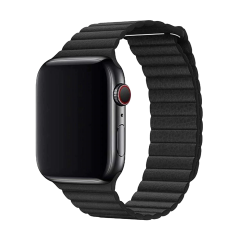 E2M APPLE WATCH 38-40MM KRD-06 DERİ BÜKME SİYAH KORDON